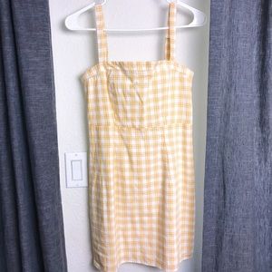 Forever 21 yellow and white gingham dress